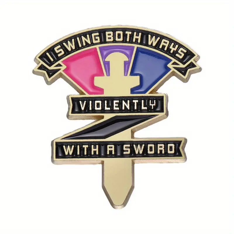 I Swing Both Ways Enamel Pin