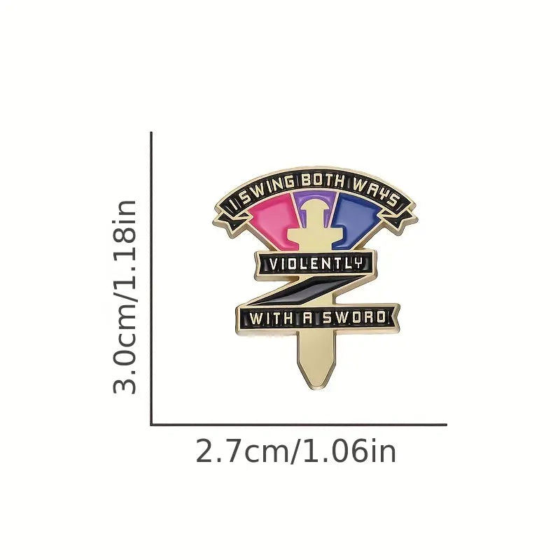 I Swing Both Ways Enamel Pin