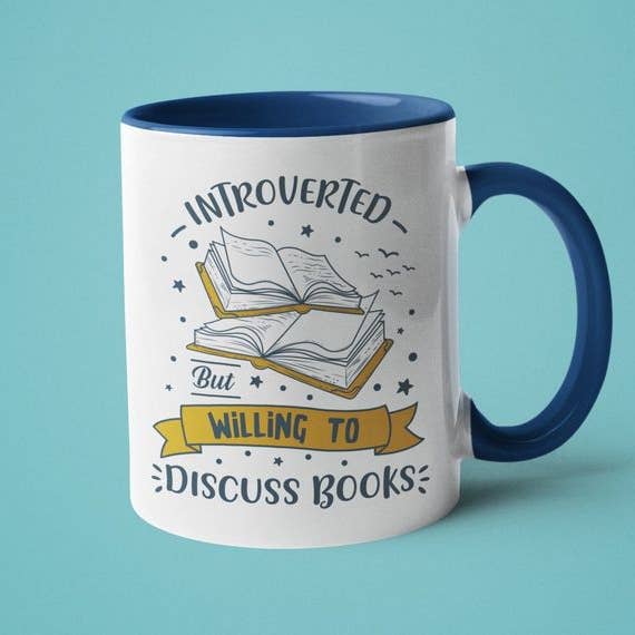 Introverted But Willing To Discuss Books Mug - 11oz