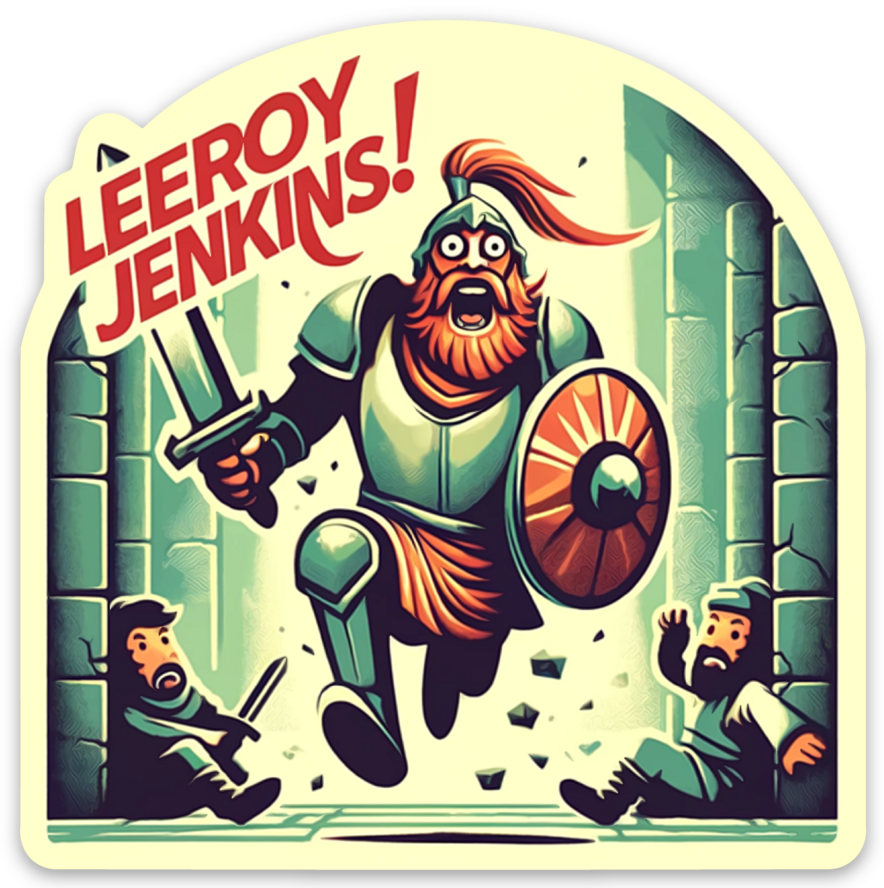 Leeroy Jenkins! - 3" Vinyl Sticker