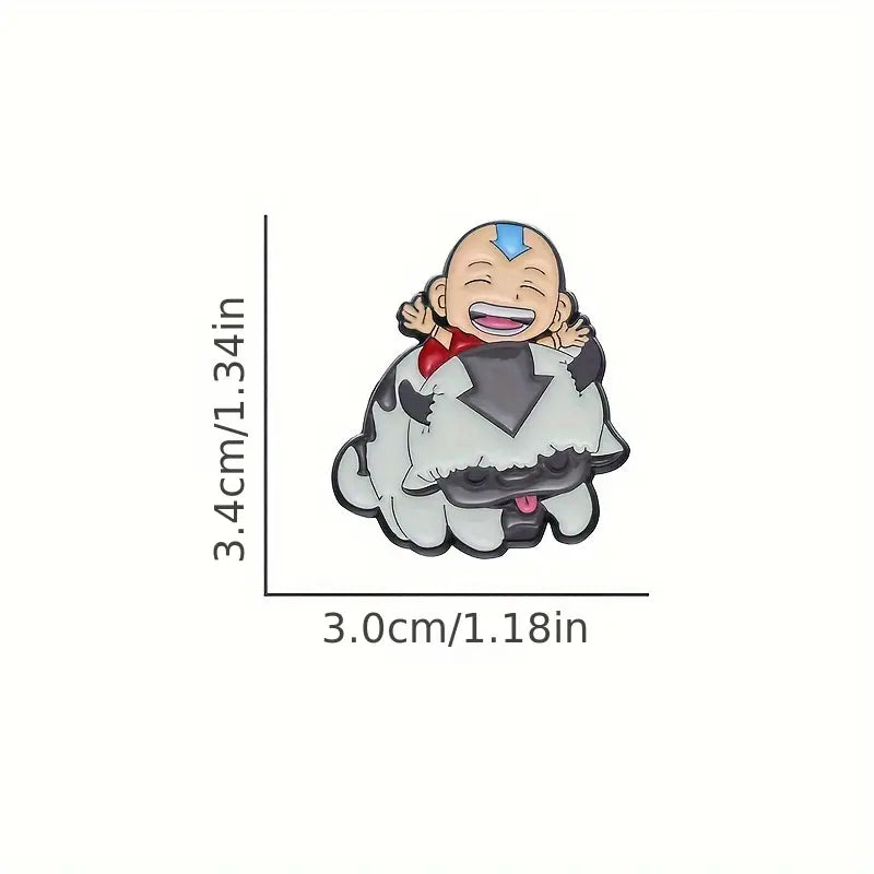 Avatar Aang and Appa Enamel Pin