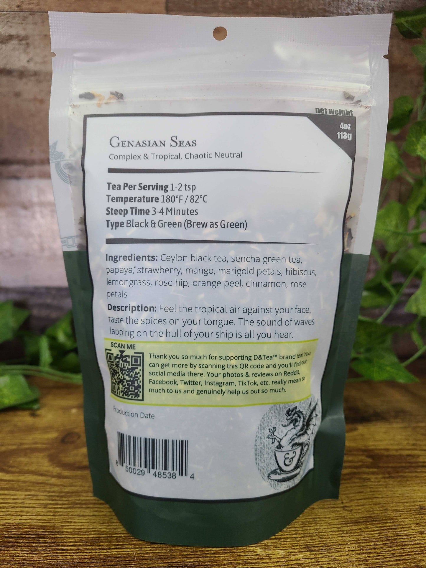 Genasian Seas Tea - Green / Black