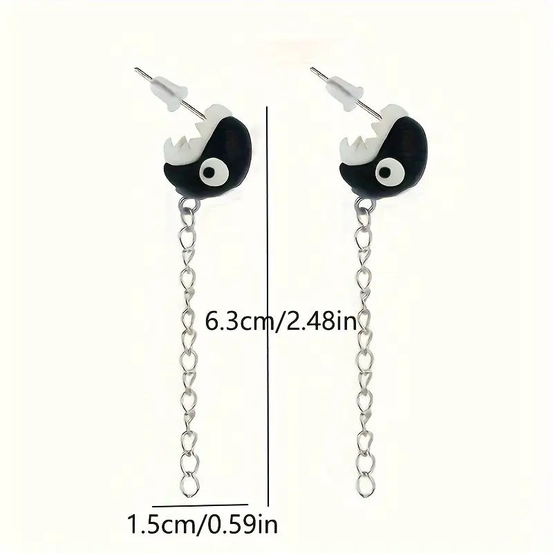 Super Mario Bros Chain Chomp Stud Earrings