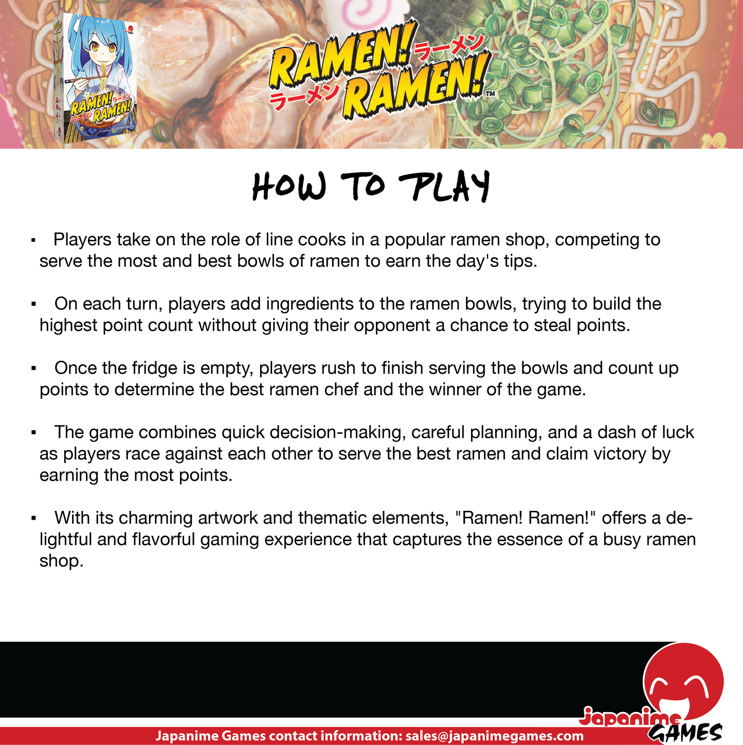 Ramen! Ramen! - Board Game