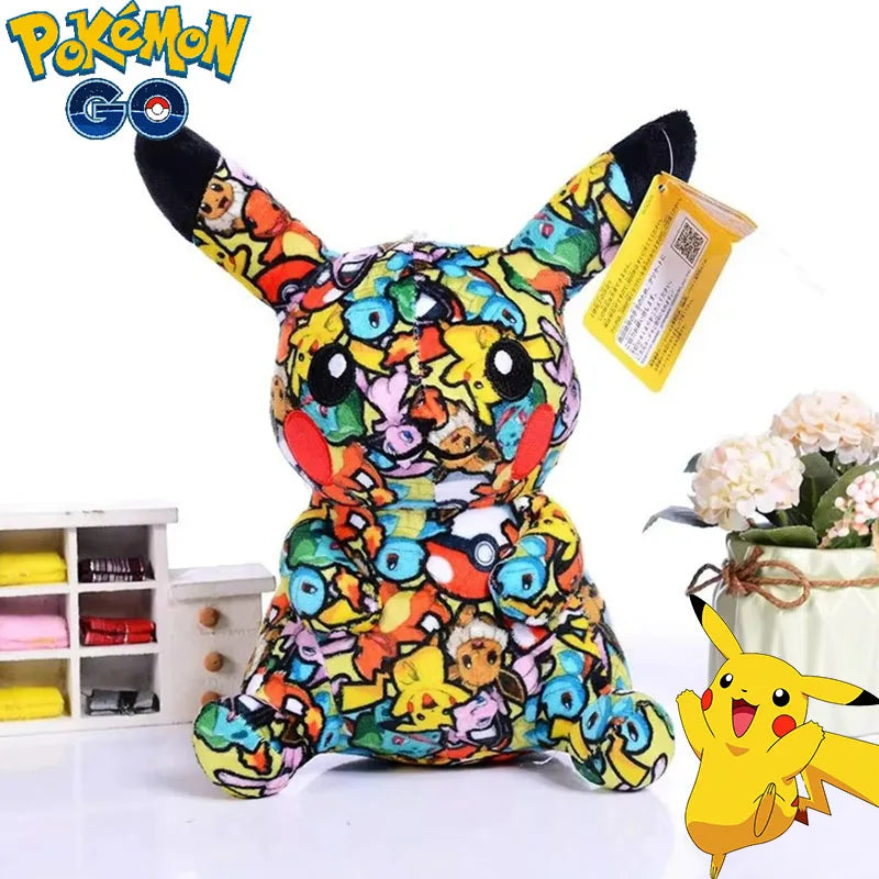 Pokemon Pikachu Dark Lightning Graffiti Plush
