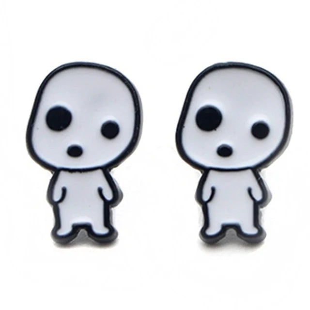 Princess Mononoke Forest Spirit Kodama Stud Earrings