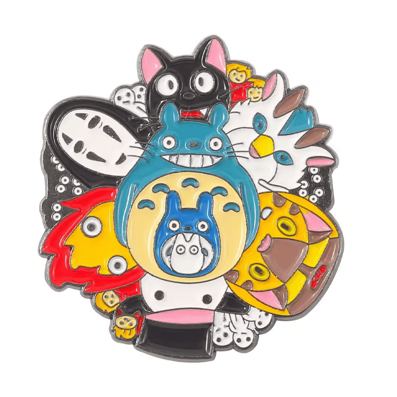Ghibli Collage Enamel Pin
