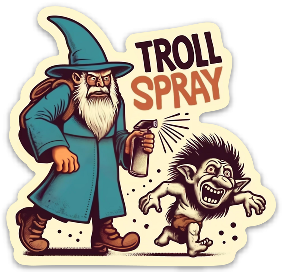 Troll Spray - 3" Vinyl Sticker