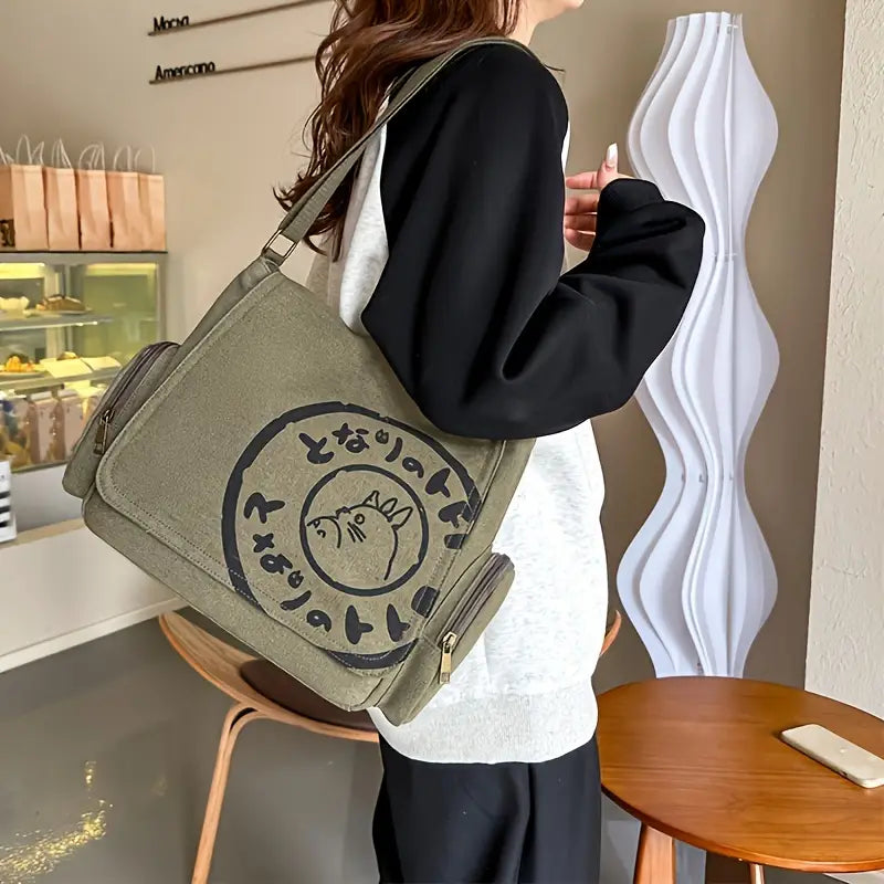 My Neighbor Totoro Vintage Canvas Messenger Bag