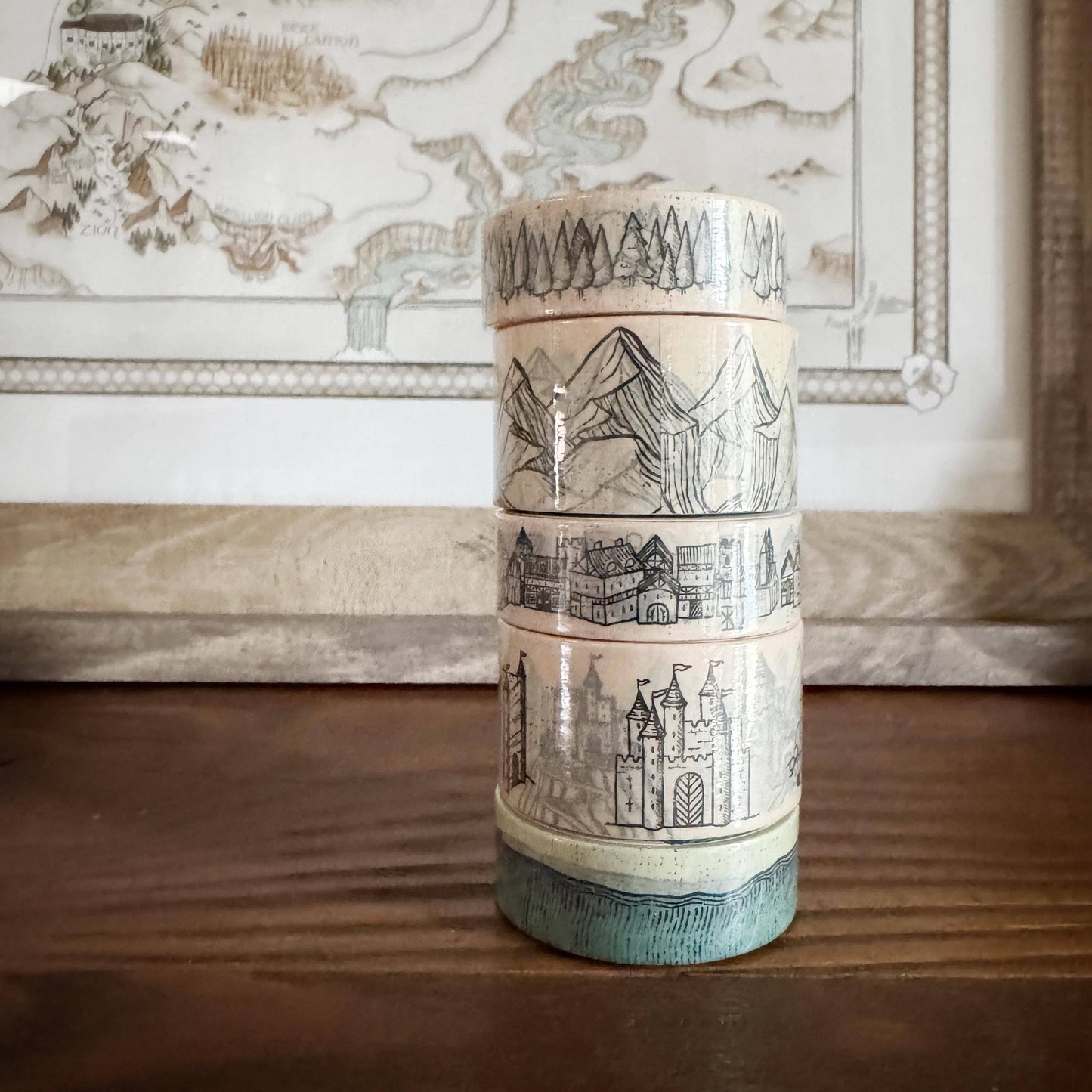 Fantasy Map Towns Washi Tape