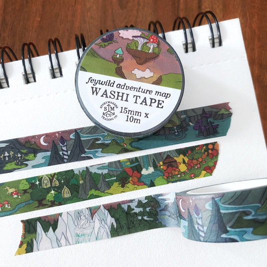 Feywild Fantasy Map Washi Tape