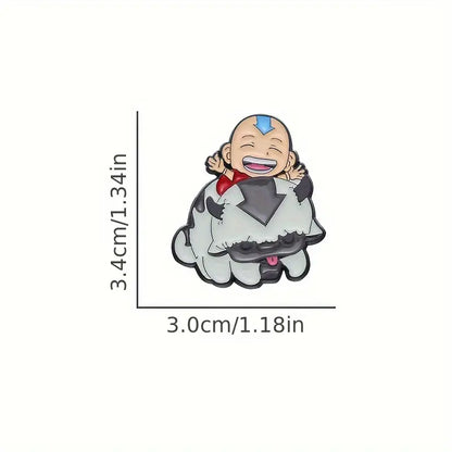 Avatar Aang and Appa Enamel Pin