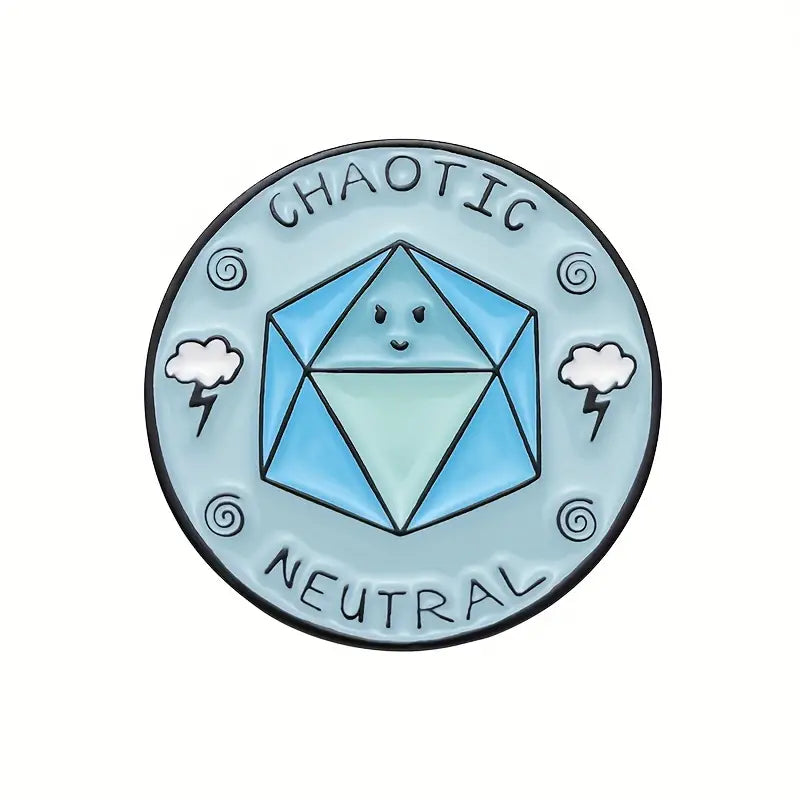 Chaotic Neutral Lightning Clouds Enamel Pin