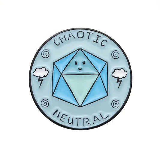 Chaotic Neutral Lightning Clouds Enamel Pin