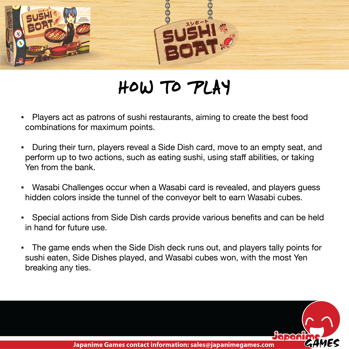 Sushi Boat - Board Game