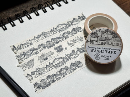 Fantasy Map Towns Washi Tape