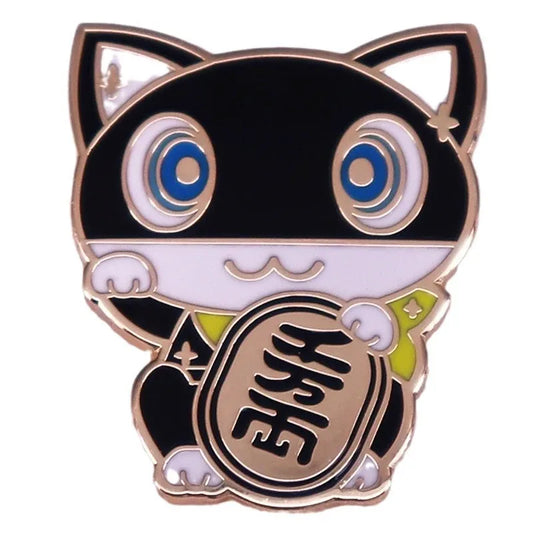 Persona 5 Morgana Lucky Cat Enamel Pin