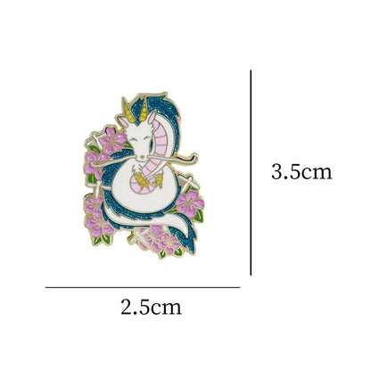 Spirited Away Cherry Blossom Haku Enamel Pin
