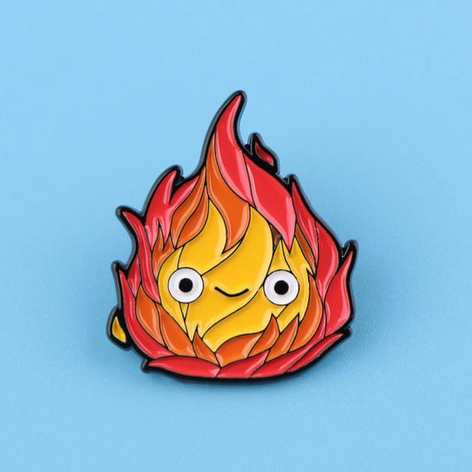 Howl's Moving Castle Calcifer Mosaic Enamel Pin