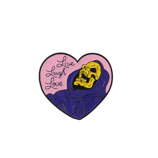 Skeletor Live Laugh and Love Enamel Pin