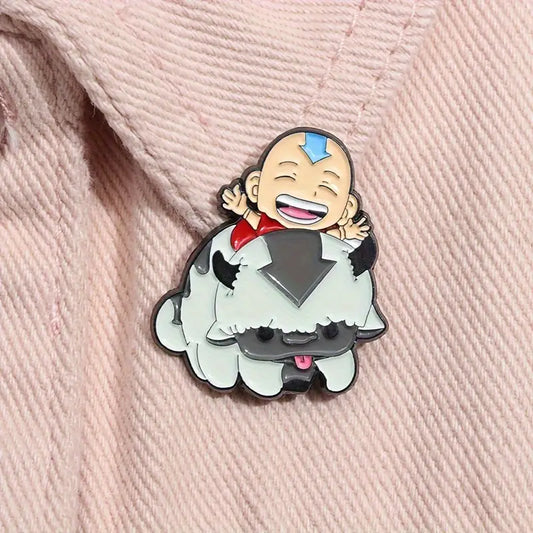 Avatar Aang and Appa Enamel Pin